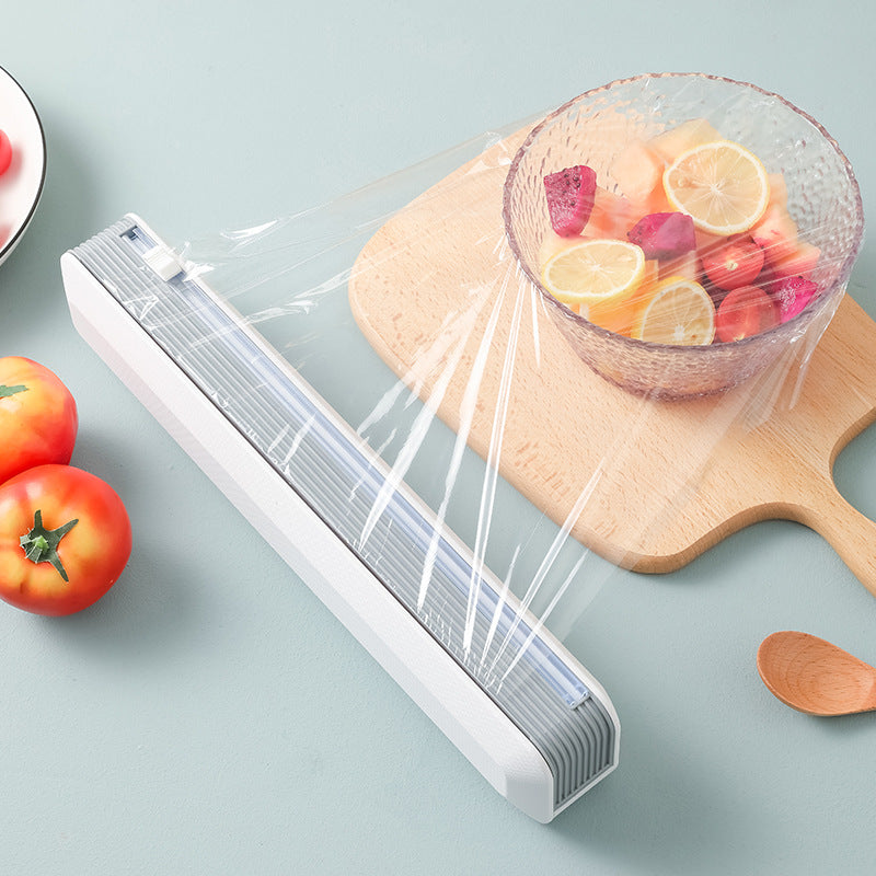 Plastic Wrap Cutter Household Kitchen Plastic Wrap Box With Suction Cup Tin Foil Splitter