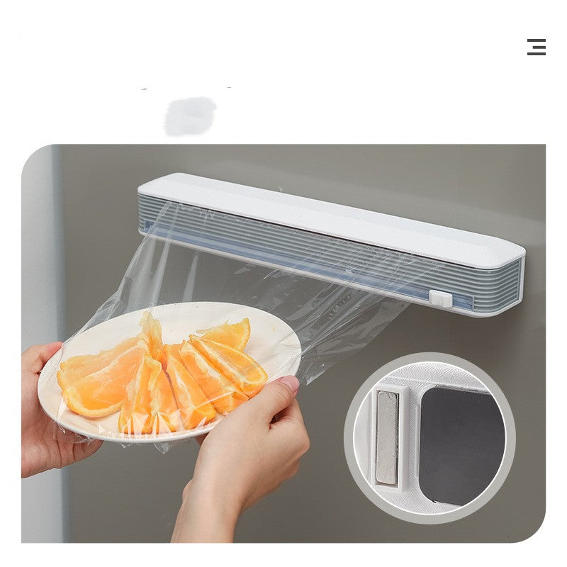 Plastic Wrap Cutter Household Kitchen Plastic Wrap Box With Suction Cup Tin Foil Splitter